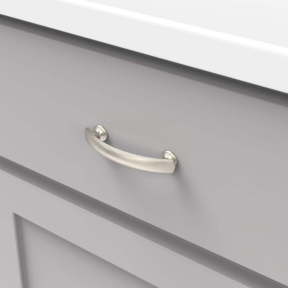 Satin Nickel 3" Modern Farmhouse Cabinet Pulls with Mounting Hardware