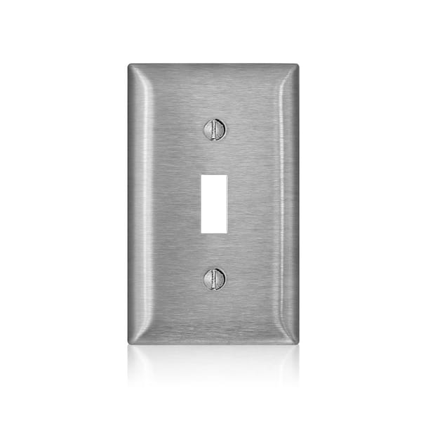 1-Gang C-Series Toggle Switch Wallplate, Standard Size, Magnetic Stainless Steel SL1