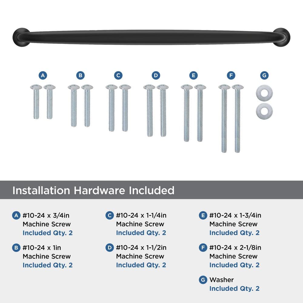 Matte Black 18-Inch Steel Appliance Pull Handle