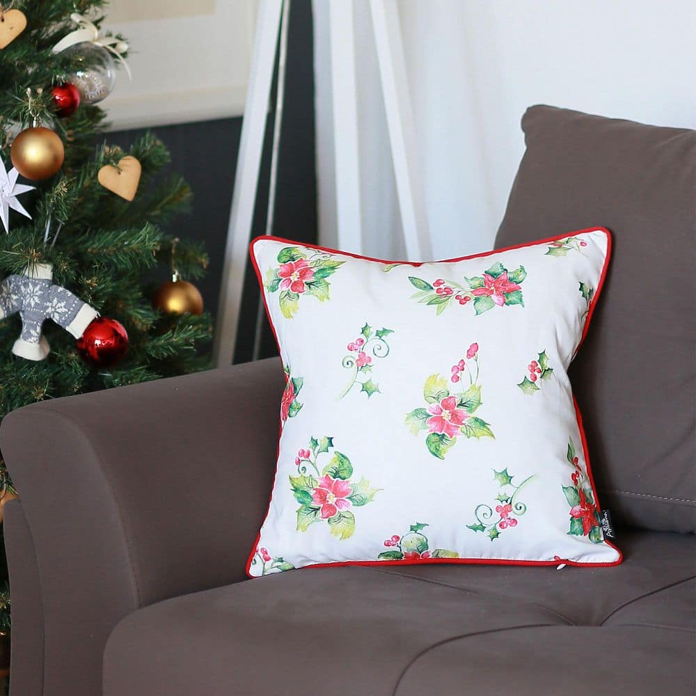 Decorative Christmas Throw Pillows, 16x16 with Pillow Forms