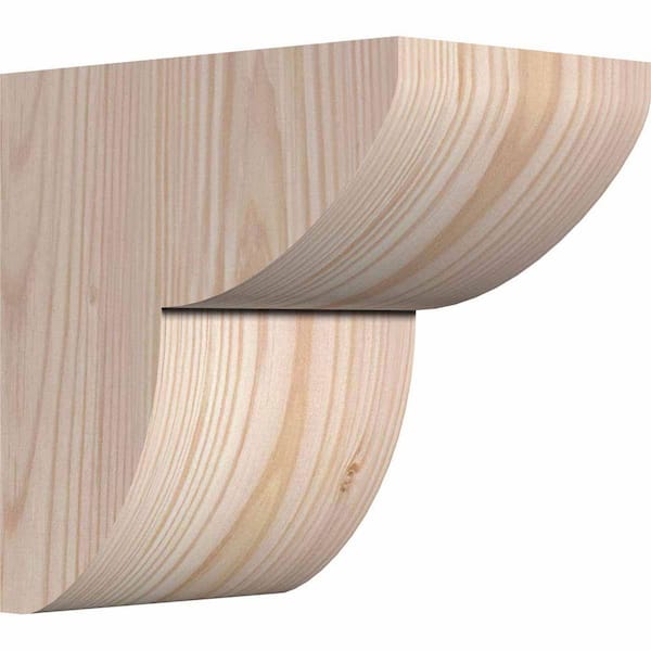 Ekena Millwork 4 in. x 6 in. x 6 in. Douglas Fir Crestline Rough Sawn Corbel