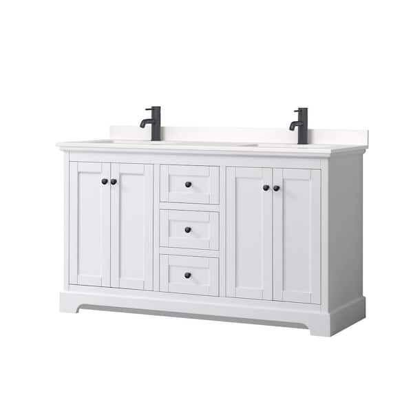 Wyndham Collection Avery 60 In. W X 22 In. D X 35 In. H Double Bath 