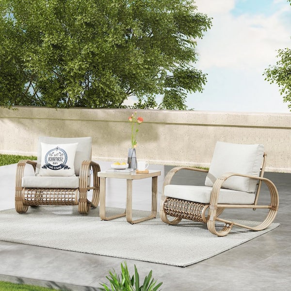 Arsterie 3-Piece Aluminum Outdoor Conversation Set with Cushions