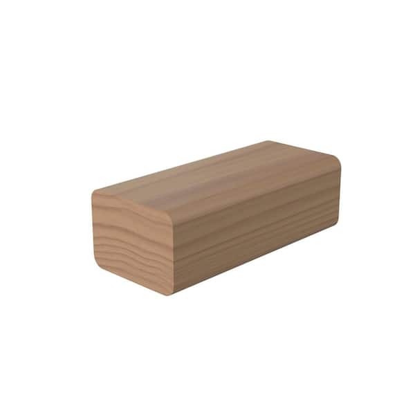 2.75 in. D x 1.625 in. W x 120 in. L Unfinished Poplar Wood Straight Handrail