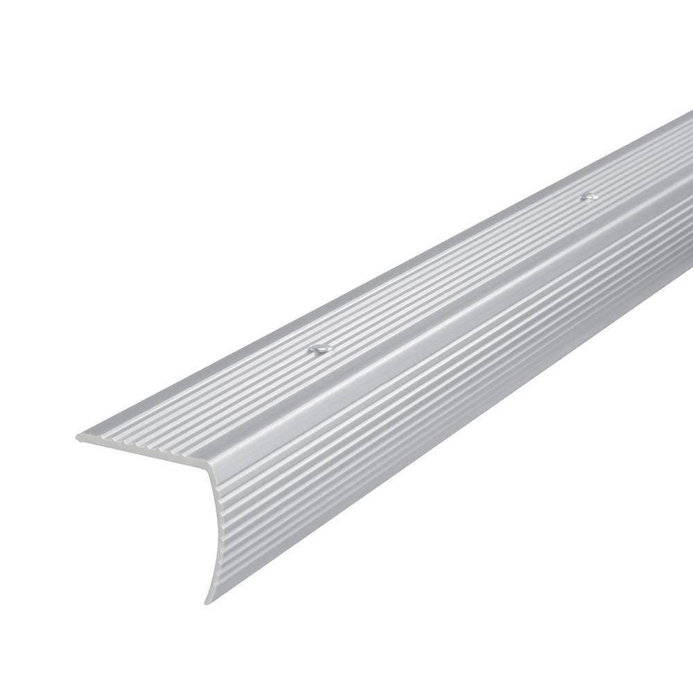 Silver Aluminum Fluted Stair Edge Moulding 73.63"