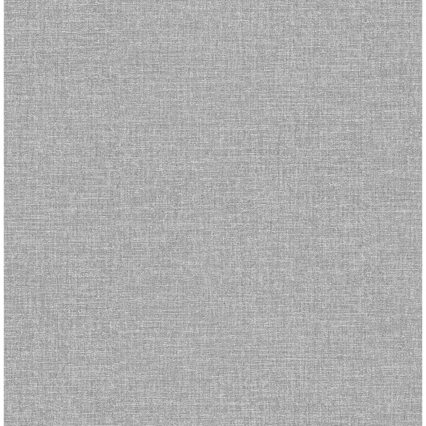 Brewster Home Fashions Glen Dark Grey Linen Wallpaper Sample