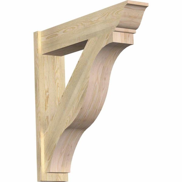 Ekena Millwork 8 in. x 38 in. x 38 in. Douglas Fir Fuston Traditional Rough Sawn Outlooker
