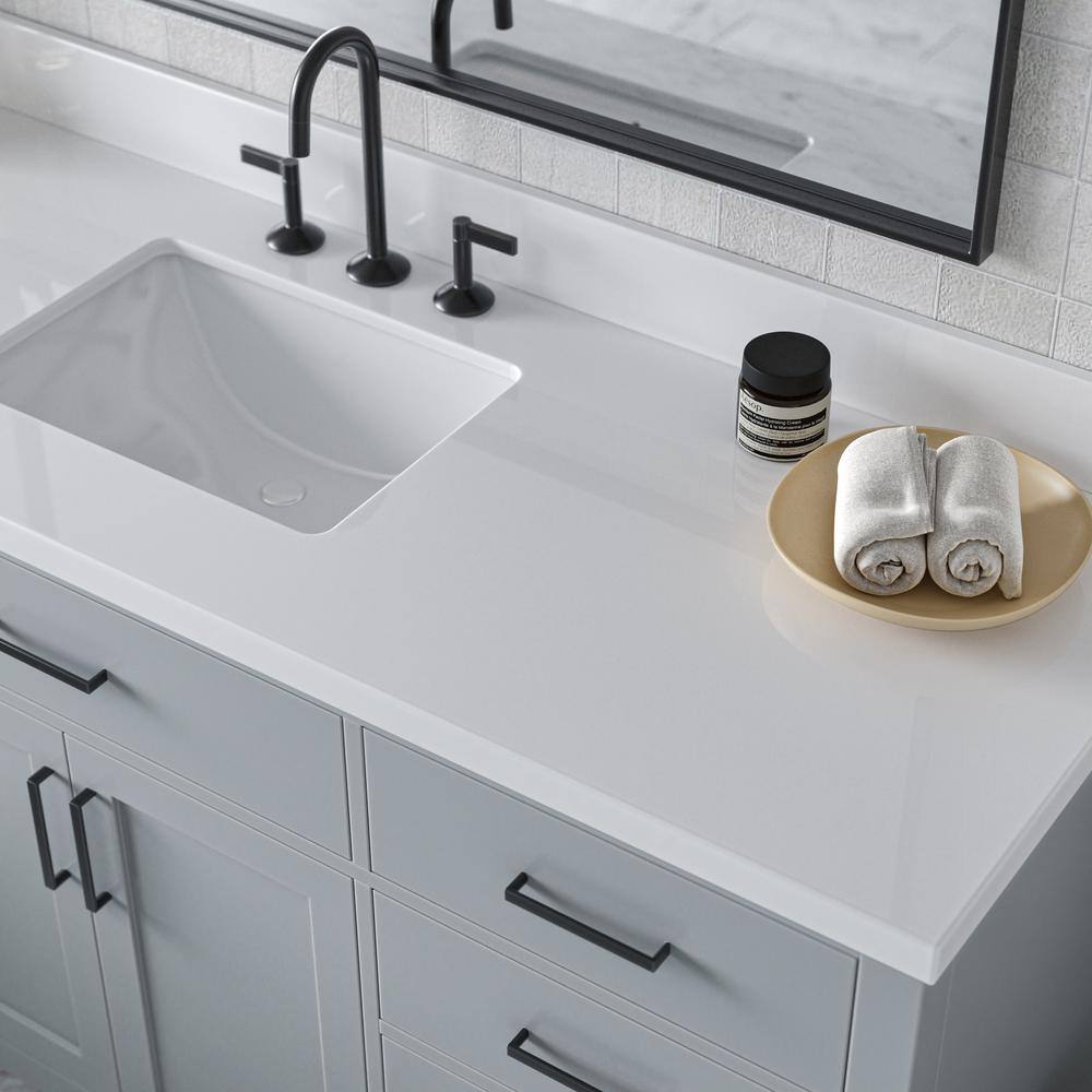 Hepburn 67" Gray Freestanding Single Vanity with Quartz Top