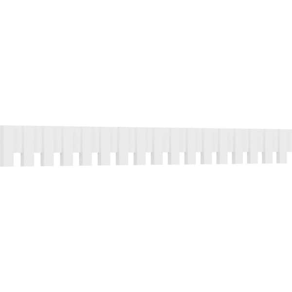 1 in. x 90-5/8 in. x 8 in. Architectural Grade PVC Sanford Dentil Block Trim Moulding