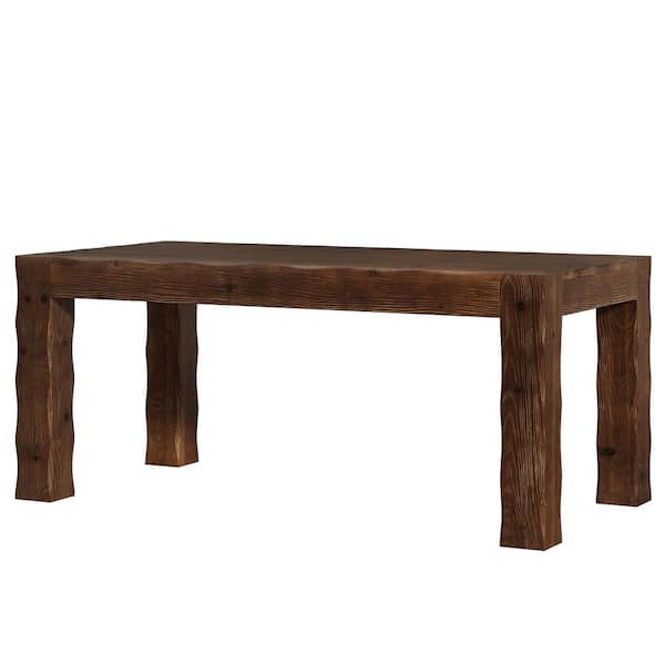 HL WOOD TABLE JERRY'S ORIGINAL ウォールナット TRIBESIGNS WAY TO ORIGIN Dark Brown Rectangle Solid Wood 63 in. 4