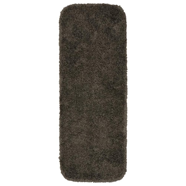 Garland Rug Serendipity Chocolate 22 in. x 60 in. Washable Bathroom Accent Rug