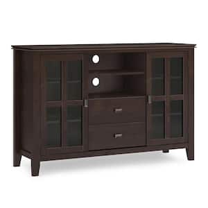 Artisan Dark Chestnut Brown Tall TV Media Stand For TVs up to 60 in.