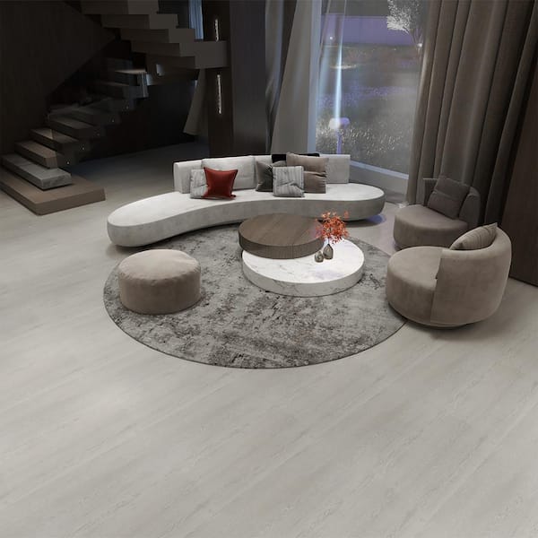 Madison Sliver Gray Oak 28 MIL x 9 in. W x 60 in. L Click Lock Waterproof Luxury Vinyl Plank Flooring (22.4 sqft/case)