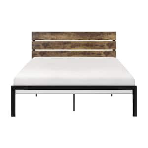 Basseri Black Metal Frame Queen Platform Bed