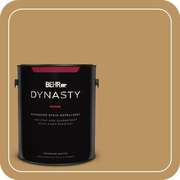 BEHR DYNASTY 1 gal. #S300-5 Spiced Mustard Matte Interior Stain-Blocking Paint & Primer