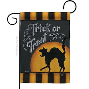 13 in. x 18.5 in. Black Cat Creeping Garden Flag Double-Sided Fall Decorative Vertical Flag