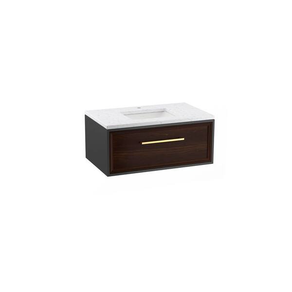 KOHLER Lodern 37 in. W x 22.4 in. D x 15.2 in. H Bathroom Vanity Cabinet without Top in Slate Grey