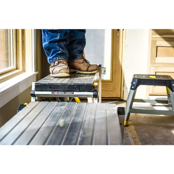 Gorilla Ladders - 47 in. x 12 in. x 20 in. Aluminum Slim-Fold Work Platform with 250 lb. Load Capacity