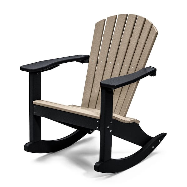 Classic Black Rocking Wood Adirondack Chair
