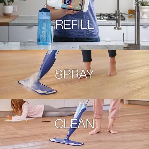 Bona Hardwood Floor Cleaner Refill 128 Oz | Unscented Wood Floor Cleaning Solution | For Spray Mops & Bottles