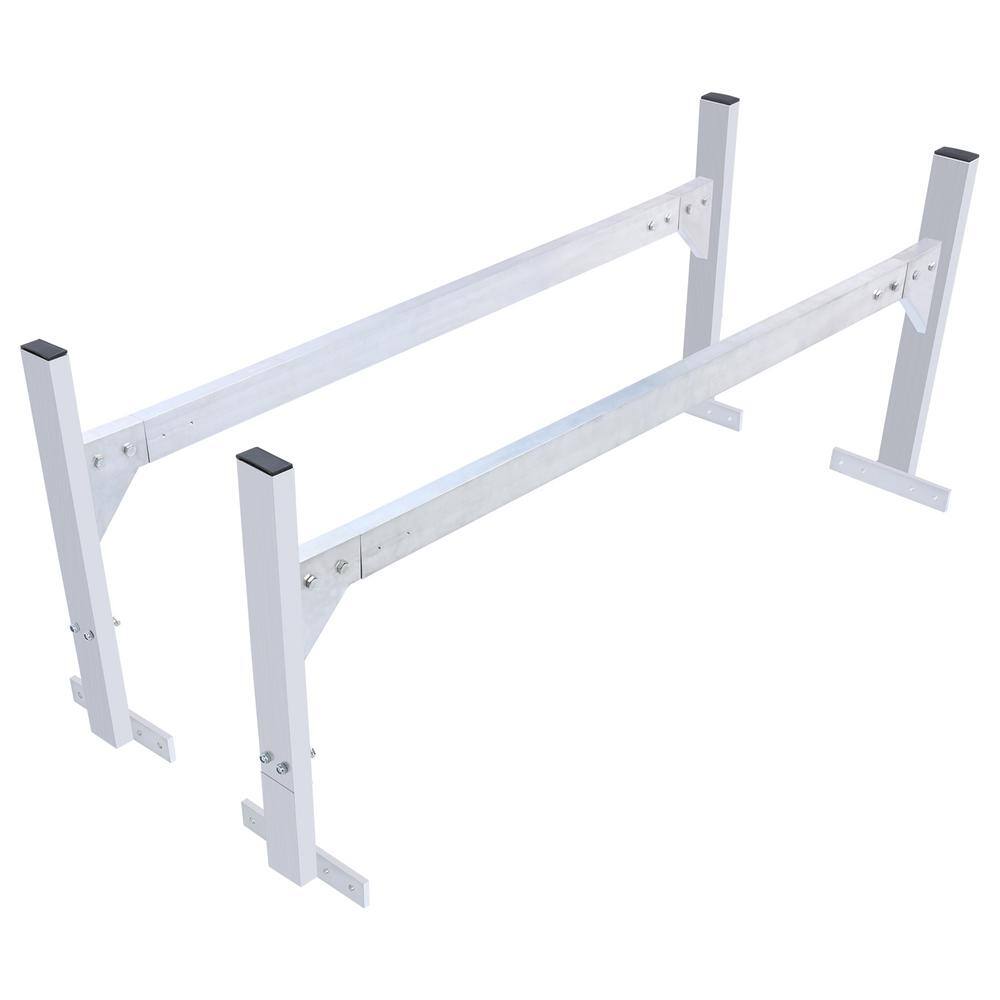 VEVOR Roof Rack Ladder Rack 2 Bars Aluminum Alloy Roof Ladder Racks 400 lbs Capacity Rain Gutter Van Roof Rack Adjustable Length 51.2 to 81.1 Van