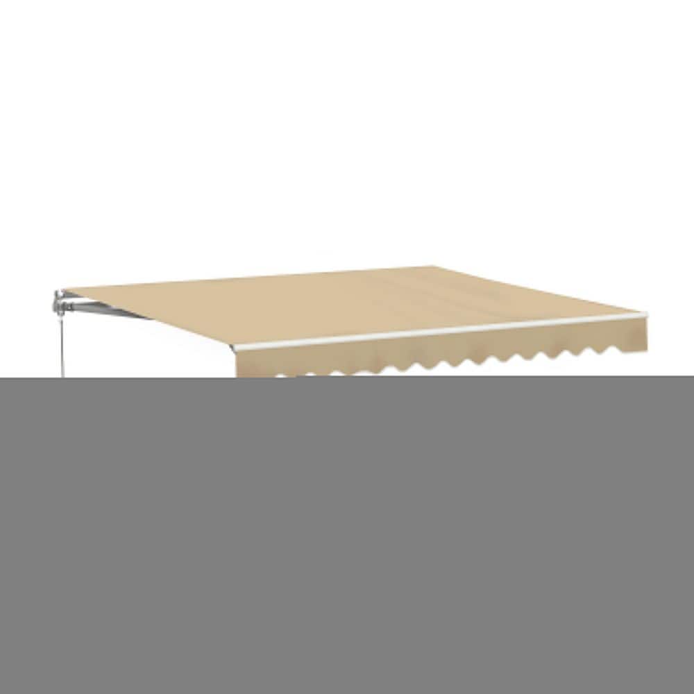 ALEKO 12 ft. Caribbean Polyester Motorized Retractable Patio Awning 10 ...