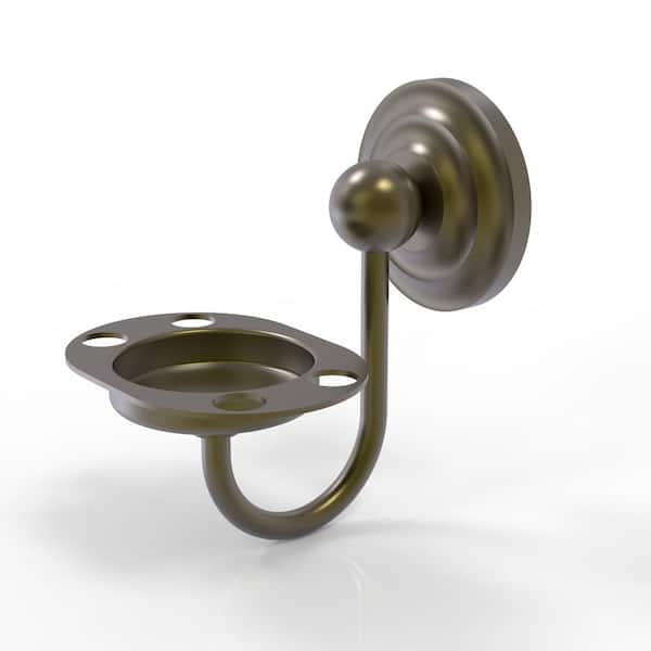 Allied Brass Que New Collection Tumbler and Toothbrush Holder in Antique Brass