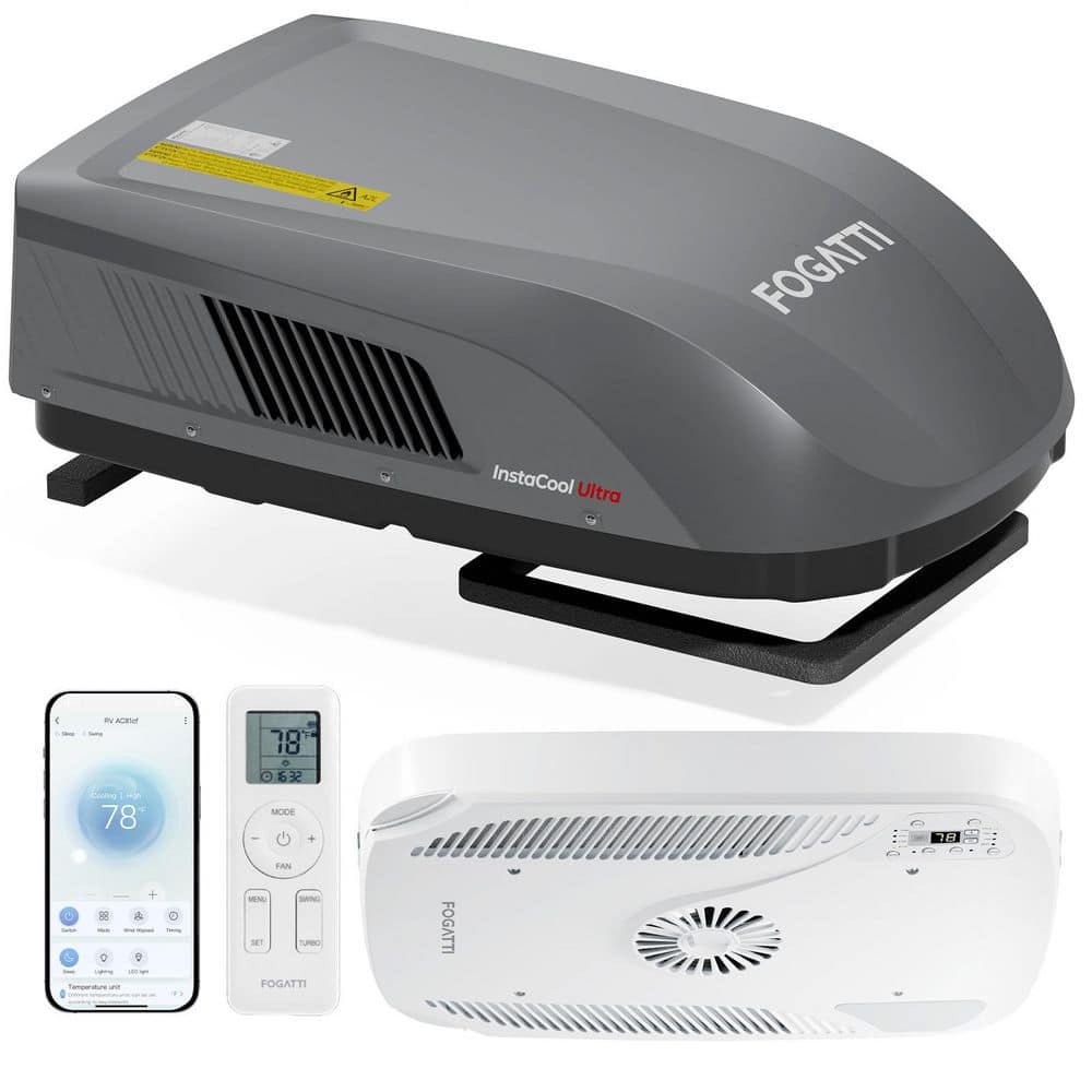 RV Rooftop Air Conditioner 16K BTU, with Heat Pump and Cooling, WiFi and Remote Control, Quiet RV AC, Grey price history on PriceWatchPro