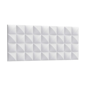 7/8 in. D x 9-7/8 in. W x 78-3/4 in. L Primed White Plain Cobble Polyurethane 3D Wall Covering Panel Moulding