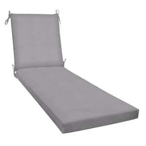 Outdoor Chaise Lounge Chair Cushion Heathered Solid Grey