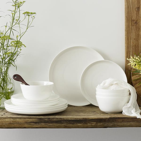 Noritake Marc Newson 12-Piece (White) Bone China Dinnerware Set