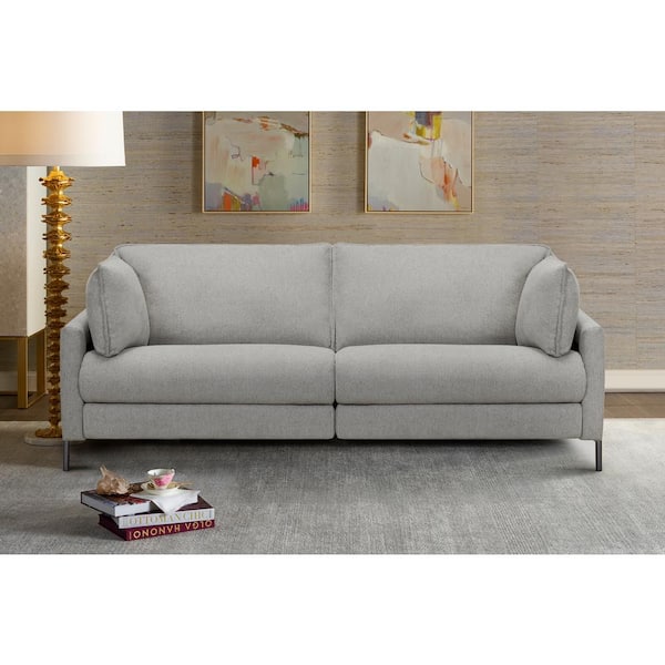 Armen Living Juliett 80 in. Modern Gray Fabric Power Reclining Sofa