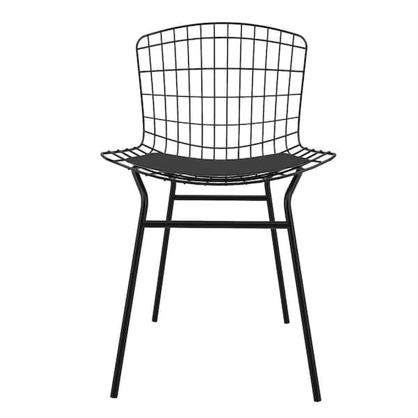Manhattan Comfort Madeline Black Chair (Set of 2)