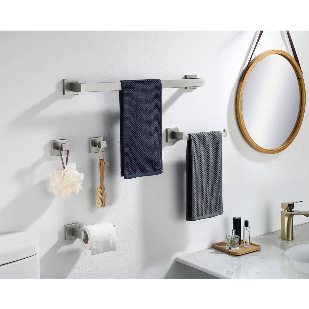 Brushed Nickel Stainless Steel Bathroom Hardware Set
