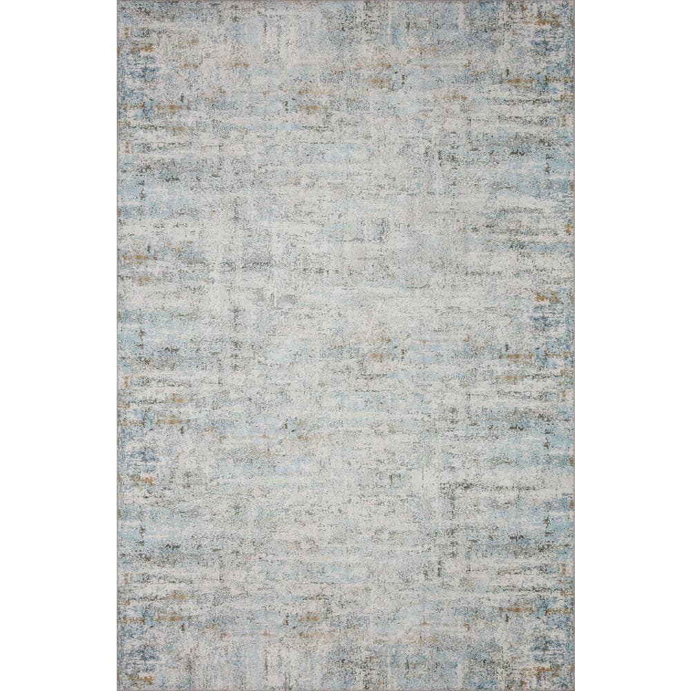 LOLOI II Drift Ivory/Sky 8 ft. 6 in. x 11 ft. 6 in. Contemporary ...