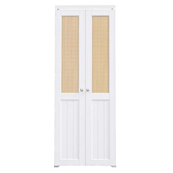 ARK DESIGN 30 in. x 80 in. Solid Core White Imitated Rattan