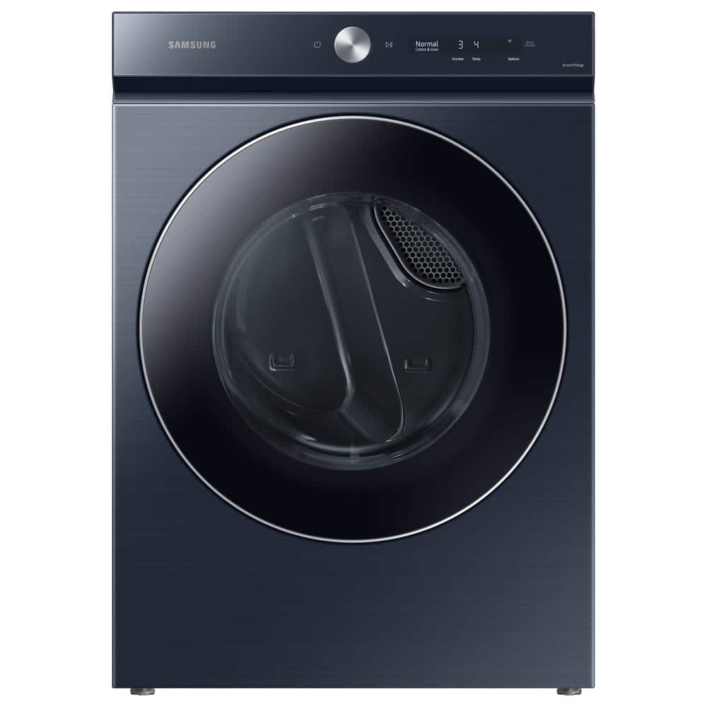 Samsung Bespoke 7.6 cu. ft. Ultra-Capacity Vented Gas Dryer in Brushed Navy with AI Optimal Dry and Super Speed Dry