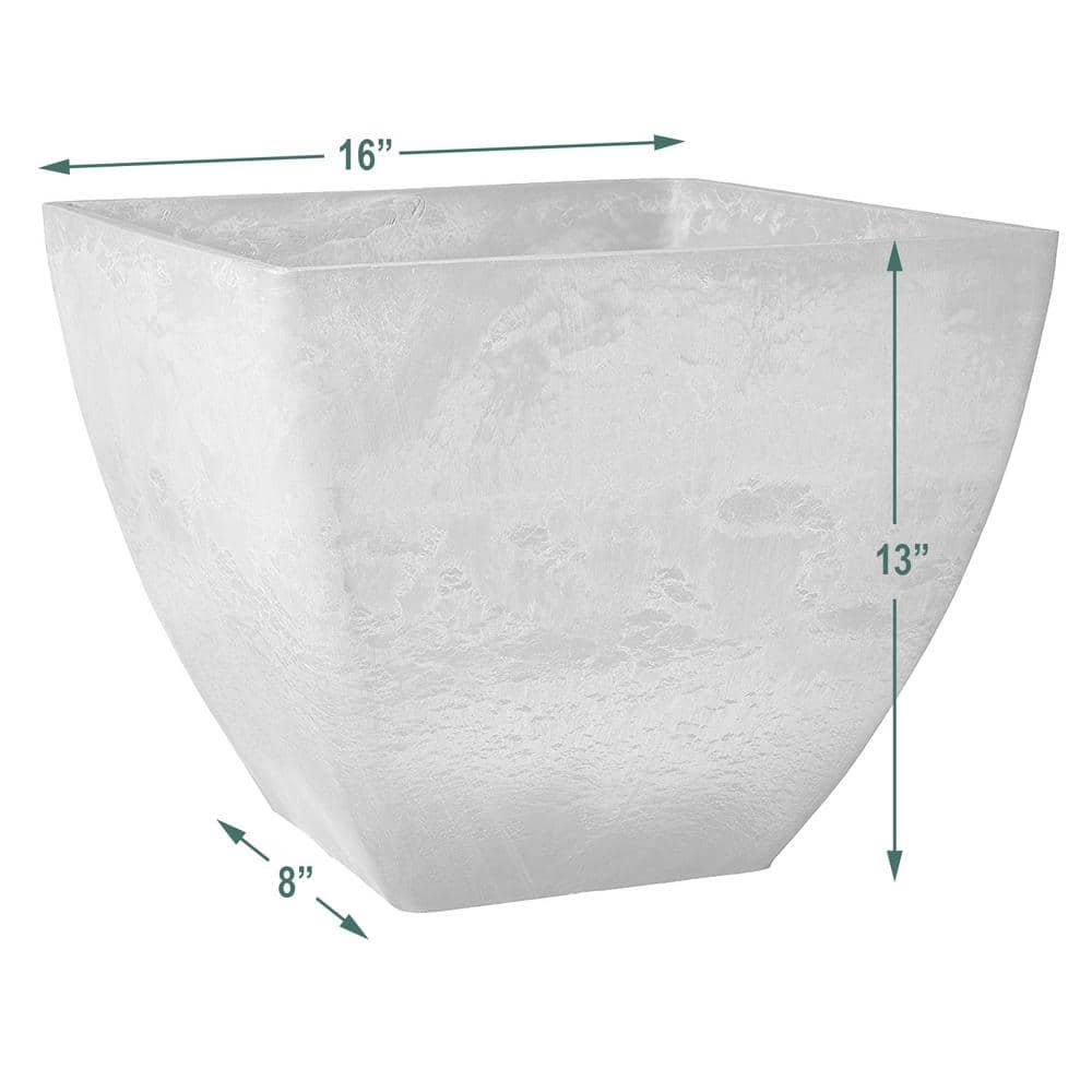 Large Terra Cotta Square Recycled Plastic Outdoor Planter
