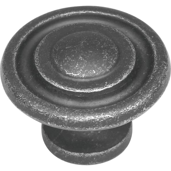 HICKORY HARDWARE 1-3/8 in. Manchester Vibra Pewter Cabinet Knob