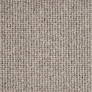 Quintessence - Gravel - Gray 13.2 ft. 55 oz. Wool Berber Installed Carpet