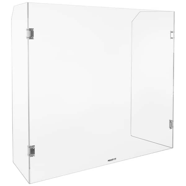 mount-it! 27.5 In. Clear Foldable Countertop Protective Sneeze Guard