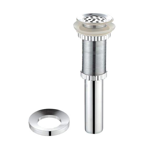 KRAUS Grid Style Drain and Mounting Ring in Chrome