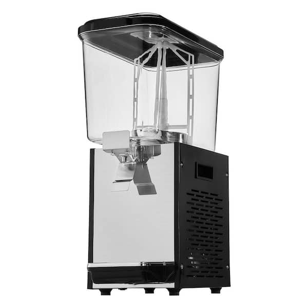 Commercial Beverage Dispenser, 18L/19QT Juice and Iced Tea Dispenser, 300-Watt Stainless Steel Cold Drink Machine