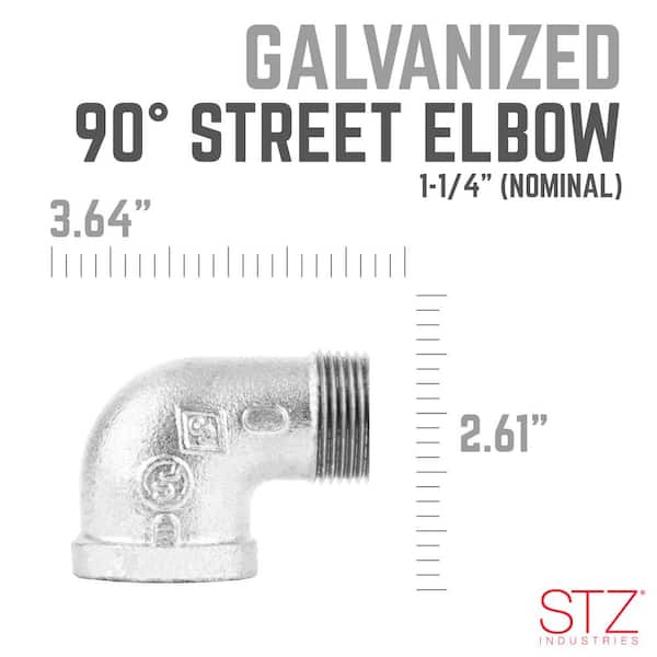 STZ 1-1/4 in. Galvanized Iron 90° Street Elbow 311 SE90-114 - The