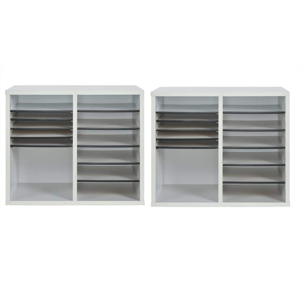 Wood/Corrugated Literature Organizer, 12 Compartments, 29 x 12 x 12, Medium Oak, Ships in 1-3 Business Days