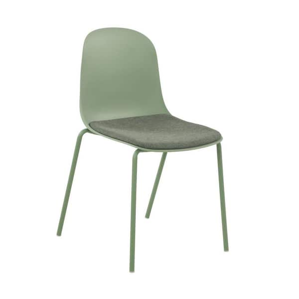 Jamesdar Serena Olive Green Stackable Chair with Cushion (Set-4