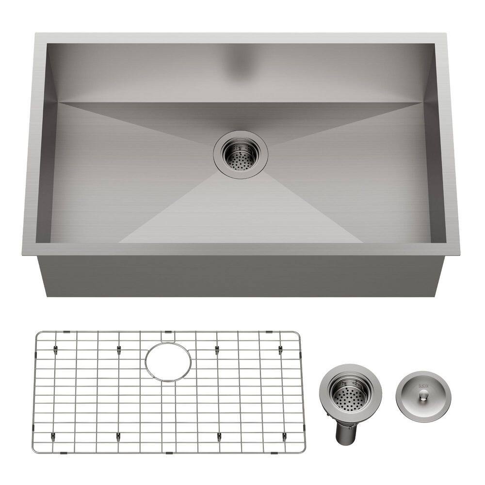 32 in. Undermount Single Bowl 16 Gauge Stainless Steel Kitchen Sink price history on PriceWatchPro