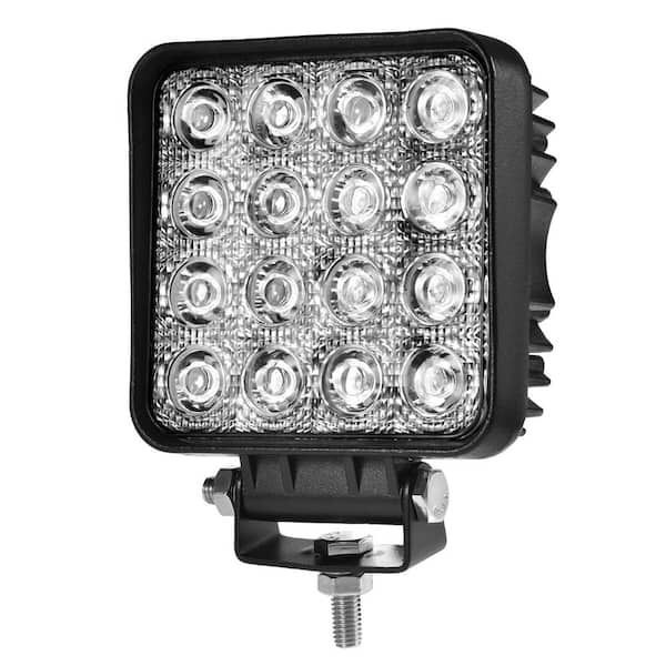 CIPACHO 4.25 in. 16-Light 48-Watt Black Die Casting Car Light