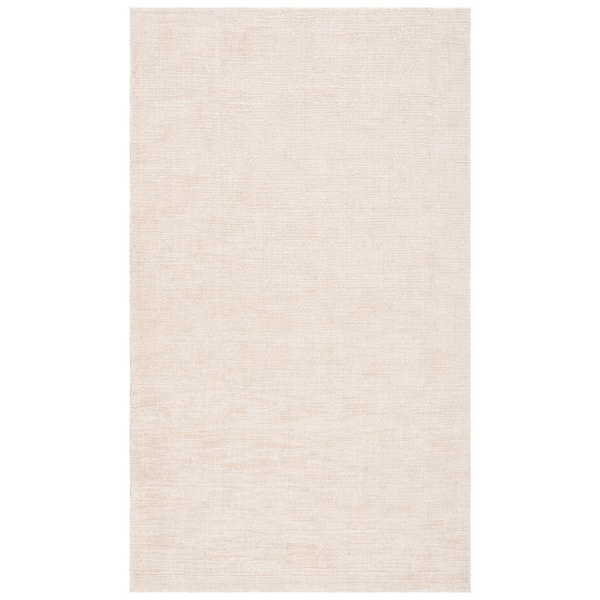Natural Fiber 4 ft. x 6 ft. Light Pink Solid Color Area Rug
