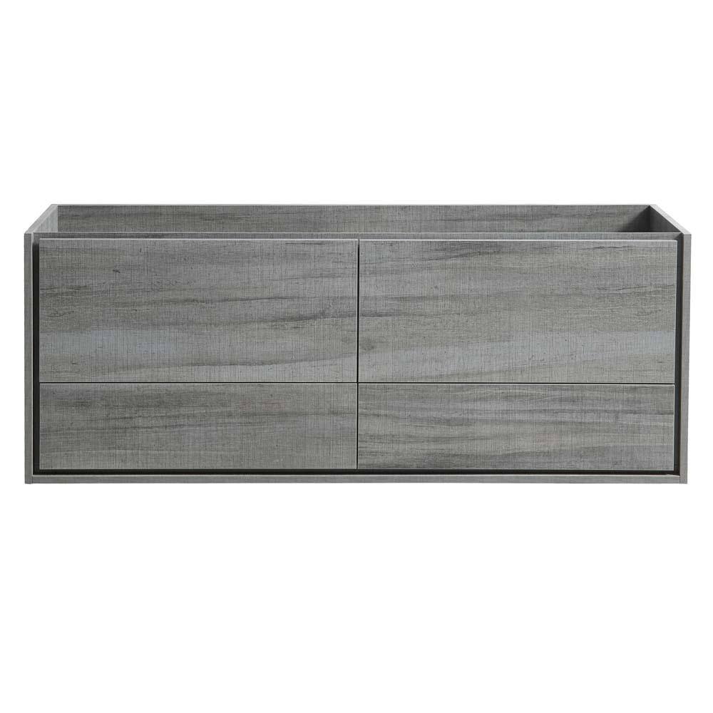 Catania 60" Gray Wall Mount Single Bathroom Vanity Cabinet